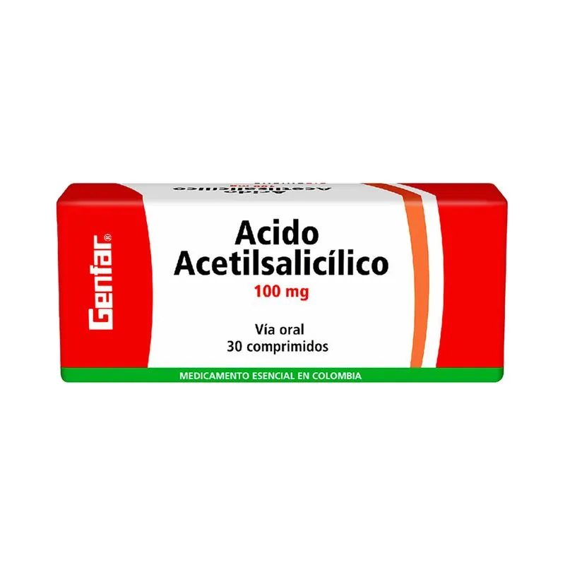 Ácido Acetilsalicílico x 100 mg 10 tab I GENFAR